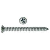 Precision Trim Screws - Small Oval Head - Zinc-plated Steel - Phillips Drive - #10 dia x 2-in L - 100-Pack