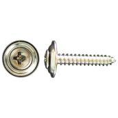 Precision Trim Screws - Oval Head - Chrome-plated Steel - Phillips Drive - #8 dia x 1 1/4-in L - 50-Pack