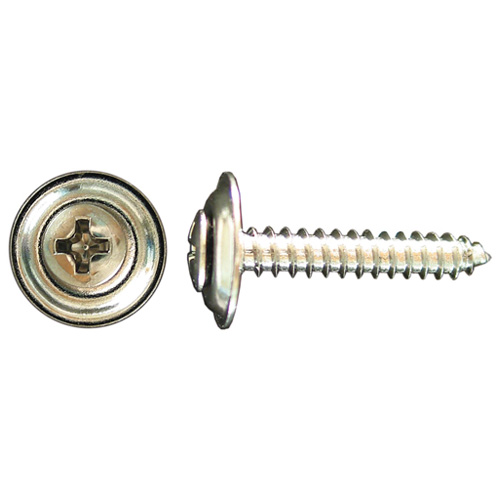 Precision Trim Screws - Oval Head - Phillips Drive - Chrome - #8 dia x 3/4-in L - 50-Pack