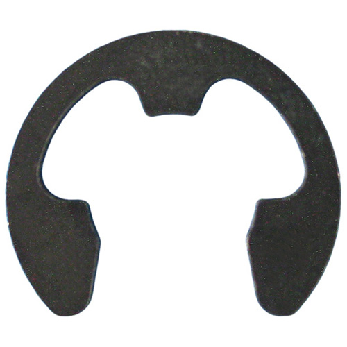 Precision E-Clip Retainers - Black - Steel - 12 Per Pack - 1/2-in dia