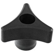 Vis de serrage à main H. Paulin, 1/4 po diamètre, modèle en Y, thermoplastique noir, paquet de 5