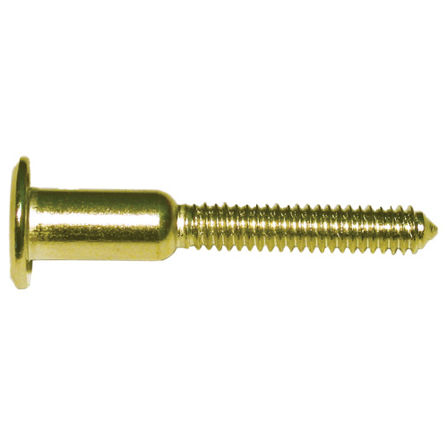 Precision Assembly Bolts - Brass Plated - Steel Component - 1/4-in D x 2-in L - Pack of 25