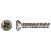 Precision Oval Head Screws - #8 x 1 1/2-in - 25 Per Pack - Stainless Steel - Phillips Drive