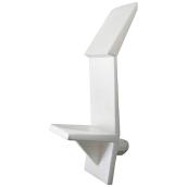 Precision Shelf Brackets - White - Plastic - 25 Per Pack - 5/8-in D