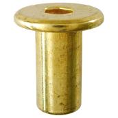 Precision Connector Cap Nuts - Steel - Brass - 25 Per Pack - 1/4-in dia x 31/32-in L - 20 TPI