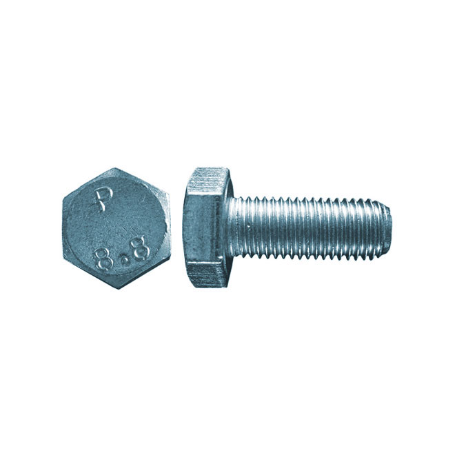 Precision Hex Head Metric Bolts M10 x 20mm Grade Per Pack Zinc  Plated Extra Fine Threads Carbon Steel 024-170 RONA
