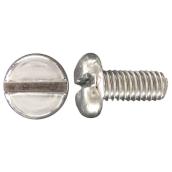 Precision Pan Head Screws - M4 x 6mm - Slot Drive - 100 Per Pack - Zinc-Plated