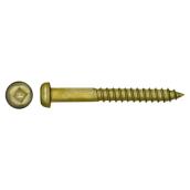 Precision Round Head Wood Screws - #4 x 1/2-in - Brass - 16 Per Pack - Square Drive