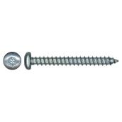 Precision Pan-Head Zinc-Plated Steel Screw - #6 x 1-in - Self-Tapping - Square Drive - 12 Per Pack