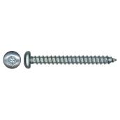Precision Pan-Head Zinc-Plated Steel Screw - #8 x 2-in - Self-Tapping - Square Drive - 8 Per Pack