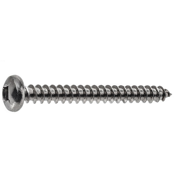 Precision Pan-Head Stainless Steel Screw - #6 x 3/4-in - Self-Tapping - Square Drive - 8 Per Pack