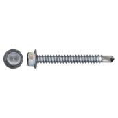 Precision Hex with Washer Zinc-Plated Steel Screw - #10 x 1/2-in - Self-Drilling - Hex Drive - 6 Per Pack