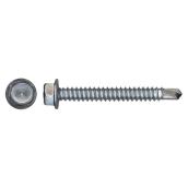 Precision Hex with Washer Zinc-Plated Steel Screw - #10 x 3/4-in - Self-Drilling - Hex Drive - 6 Per Pack