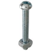 Precision Round Head Stove Bolts - 3/16-in Dia x 1 1/4-in - Steel - 100 Per Pack