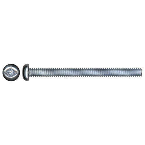 Precision Pan Head Screws - 1/4-in x 1 1/2-in - Square Drive - 100 Per Pack - Zinc-Plated