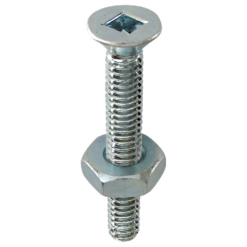 Precision Flat Head Stove Bolts - 1/4-in Dia x 1 1/4-in L - Steel - Square Drive - 100 Per Pack