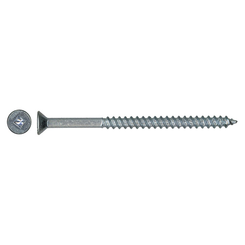 Precision Flat Head Wood Screws - #12 x 2-in - Steel - 100 Per Pack - Square Drive