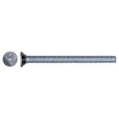 Reliable Fasteners Flat Head Machine Screws - Zinc-Plated Steel - Square Drive -100 Per Pack - #6 2-in