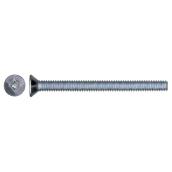 Precision Flat-Head Zinc-Plated Machine Screws - #4 x 1/2-in - Square Drive - Blunt Point - 14 Per Pack