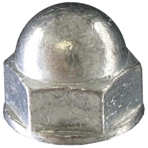 Precision Hex Acorn Cap Nuts - #6-24 Dia - Zinc-Plated - 8 Per Pack