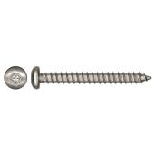 Precision Pan Head Screws - #8 x 1-in - 100 Per Pack - Stainless Steel - Square Drive