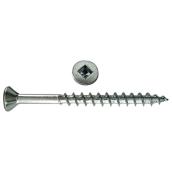 Precision Zinc-Plated Flat-Head Particle Board and MDF Screws - #6 x 5/8-in - Square Drive - Steel - 16 Per Pack