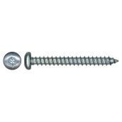 Precision White Pan-Head Zinc-Plated Steel Screw - #6 x 5/8-in - Self-Tapping - Square Drive - 100 Per Pack