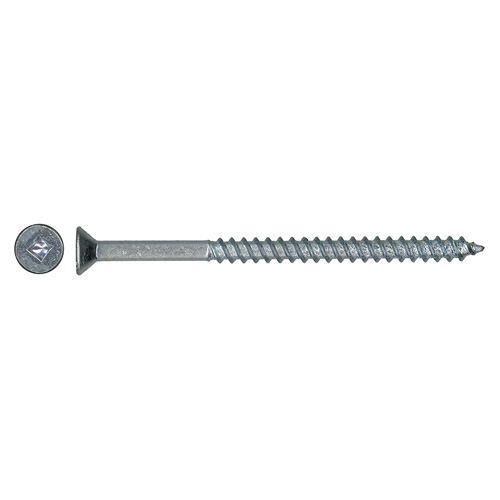 Precision Flat Head Wood Screws - #5 x 1 1/4-in - Steel - 16 Per Pack - Square Drive