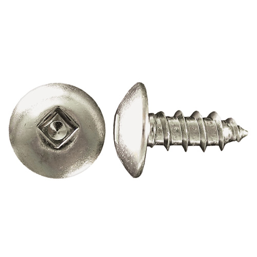 Precision Truss-Head Zinc-Plated Steel Screw - #10 x 1-in - Self-Tapping - Square Drive - 100 Per Pack