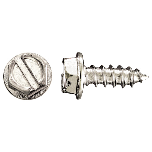 Precision Hex Head Screws - #10 x 1/2-in L - Zinc-Plated - Slotted Hex Drive - 100 Per Pack