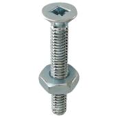 Precision Flat Head Stove Bolts with Nuts - 3/16-in Dia x 1 1/4-in L - Square Drive - 8 Per Pack