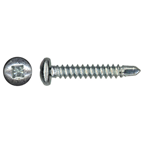 Precision Pan Drive Screws - #12 x 2-in - Square Drive - Zinc Coated - 100 Per Pack