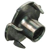 Precision 4-Prong Tee Nuts - Zinc-Plated Steel - 2 Per Pack -  20 TPI - 7/16-in L x -1/4-in dia