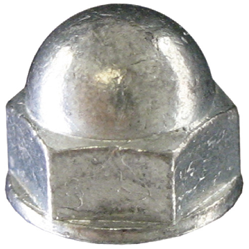 Écrous borgnes hexagonaux Precision, diamètre no 6, 32 pas, acier inoxydable, boîte de 8