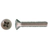 Precision Oval Head Screws - #6 3/4-in - Stainless Steel - Phillips Drive - 10 Per Pack