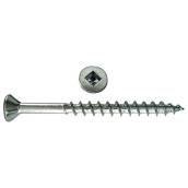 Precision Zinc-Plated Flat-Head Particle Board Screws - #8 x 1 1/8-in - Square Drive - Steel - 1 lb Per Pack