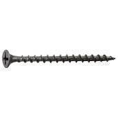 Precision Steel Flat Head Drywall Screws - Black Phosphate - Phillips Drive - 1-lb Pack - #7 x 2 1/4-in