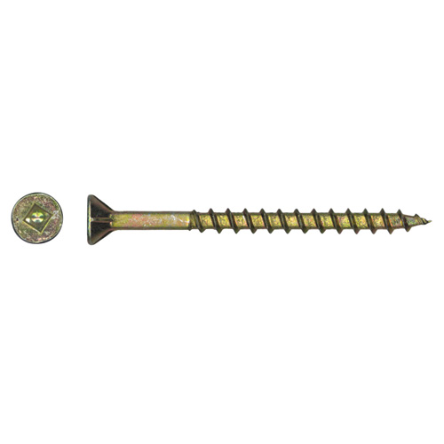 Precision Zinc-Plated Flat Head Construction Wood Screws - #8 x 1 1/4-in - Square Drive - Coarse - 1 lb Per Pack