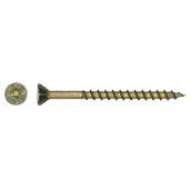 Precision Zinc-Plated Flat Head Construction Wood Screws - #8 x 1 3/4-in - Square Drive - Coarse - 5 lbs Per Pack