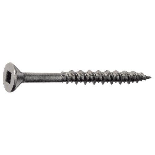 Precision Flat Head Wood Flooring Screws - #8 x 1-in - Square Drive - Hi-Low - Pack of 1 lb