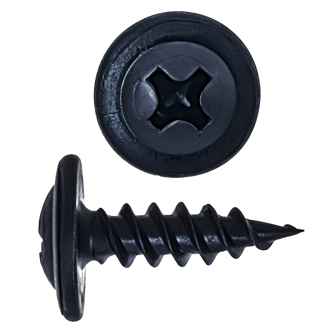 Precision Socket Head Drywall Screws - Steel - Black - 1-lb Pack - #6 x 1 5/8-in