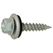 H. Paulin Precision Hex Washer Roofing Screws - Steel and Neoprene - Zinc - #14 x 1-in - 100-Pack