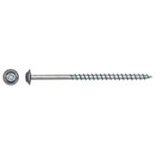 Precision Zinc-Plated Round Head with Washer Particle Board Screws - #8 x 1-in - Square Drive - Steel - 100 Per Pack