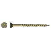 Precision Stainless Steel Flat Head Construction Wood Screws - #8 x 1 1/2-in - Square Drive - Coarse - 100 Per Pack