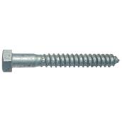 Tire-fond à tête hexagonale Precision, acier galvanisé, filetage normal, 10 po L. x 1/2 po de diamètre, paquet de 10