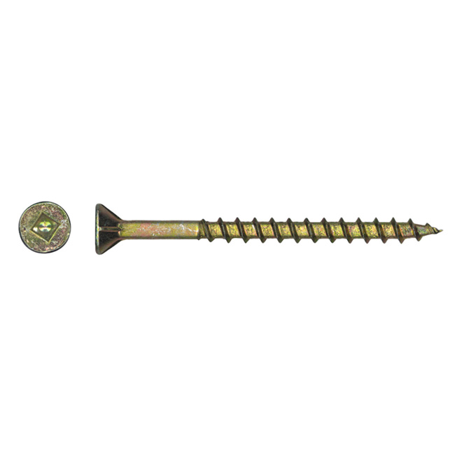 Hillman Zinc-Plated Flat Head Construction Wood Screws - #10 x 3 1/2-in - Square Drive - Coarse - 600 Per Pack