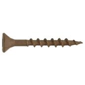 Precision Brown Polymer Flat Head Deck Screws - #6 x 1 1/4-in - Square Drive - Coarse - 100 Per Pack