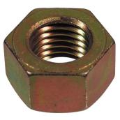 Écrous hexagonaux Hillman standard en zinc jaune SAE 3/8" 16 4/pqt