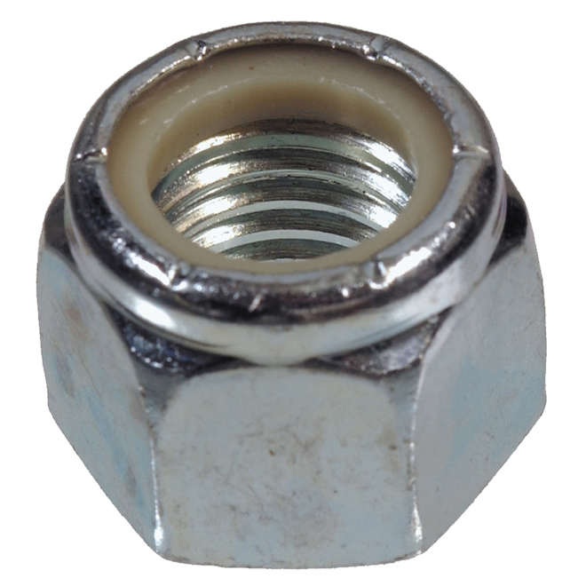 Contre-écrou Hillman 3/4 po-10 plaqué zinc à insert nylon SAE standard