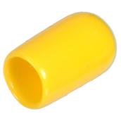 Hillman Protecteurs de vis en plastique jaune de 0,313 po x 0,63 po, paquet de 3